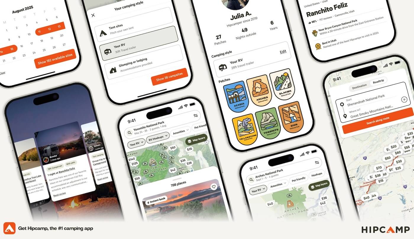 Hipcamp App Estados Unidos