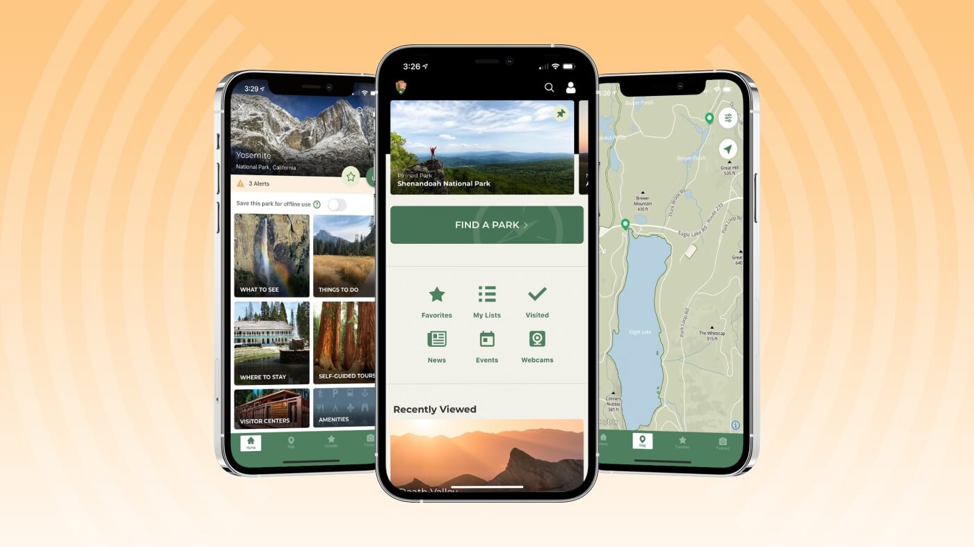NPS App con mapas e información oficial de parques nacionales
